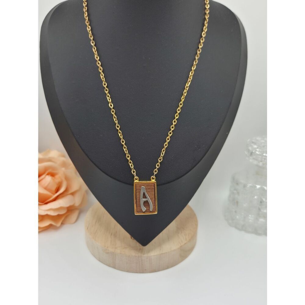 Vintage Gold Initial A Necklace